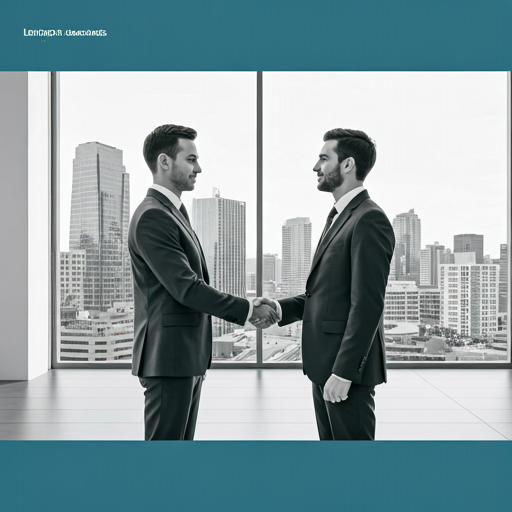 Legal professionals shaking hands